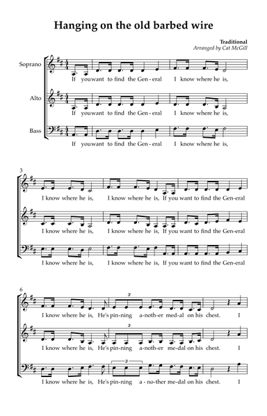 Hanging on the old barbed wire (arr. Cat McGill)