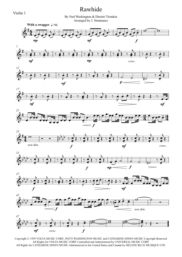 Rawhide (arr. J. Simmance)