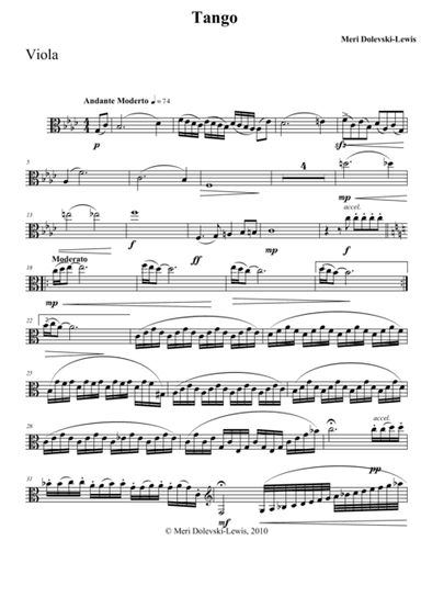 Tango for Viola and Piano