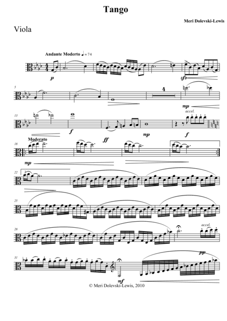 Tango for Viola and Piano