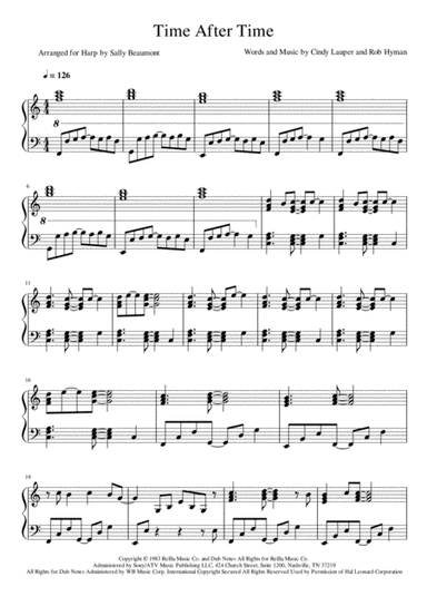 Time After Time (arr. Sally Beaumont)