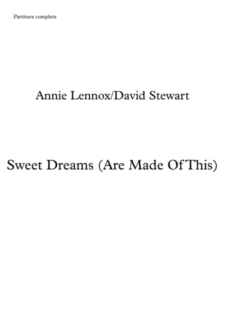Sweet Dreams (Are Made Of This) (arr. Leandro Cardoso)