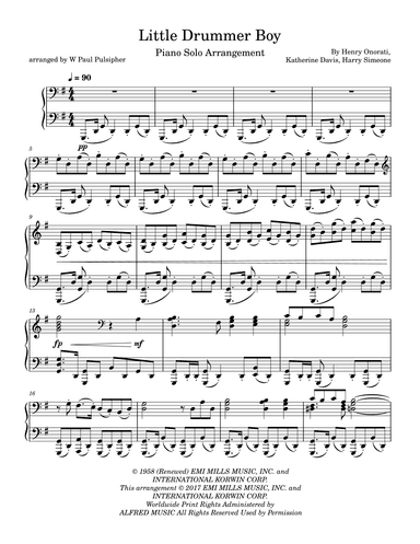 The Little Drummer Boy (arr. W Paul Pulsipher)
