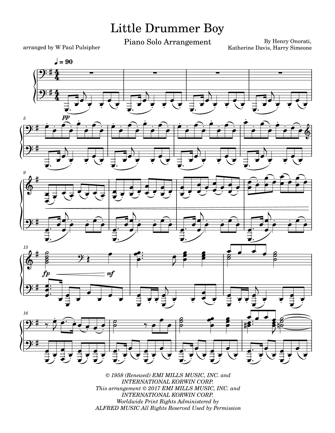 The Little Drummer Boy (arr. W Paul Pulsipher)