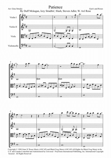 Patience (arr. G Streeks)