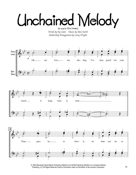 Unchained Melody (arr. Larry Wright)