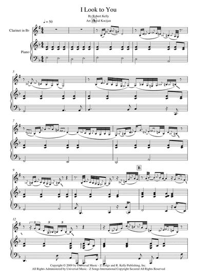 I Look To You (arr. David Kocijan)