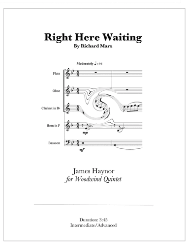 Right Here Waiting (arr. James Haynor)