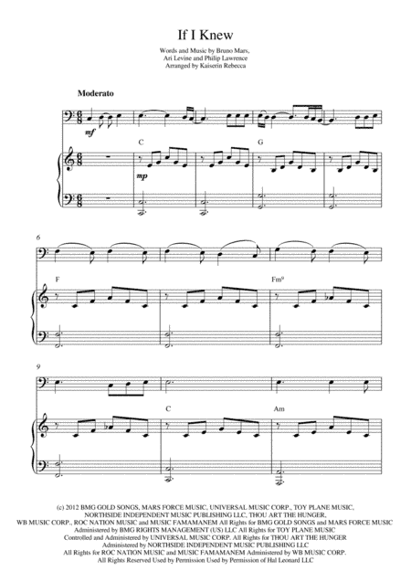 If I Knew (arr. Kaiserin Rebecca)