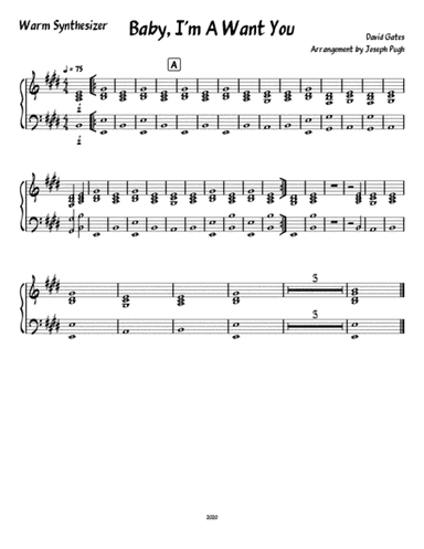 Baby, I'm-a Want You (arr. Joseph Pugh)