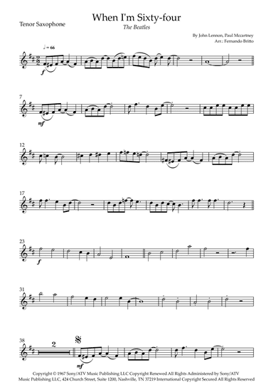 When I'm Sixty-four (arr. Fernando Britto)