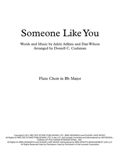 Someone Like You (arr. Doniell Cushman)