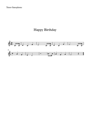 Happy Birthday for Beginners (arr. SongBird Music)