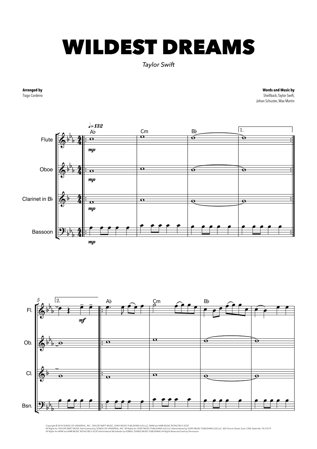 Wildest Dreams (arr. Tiago Cordeiro)