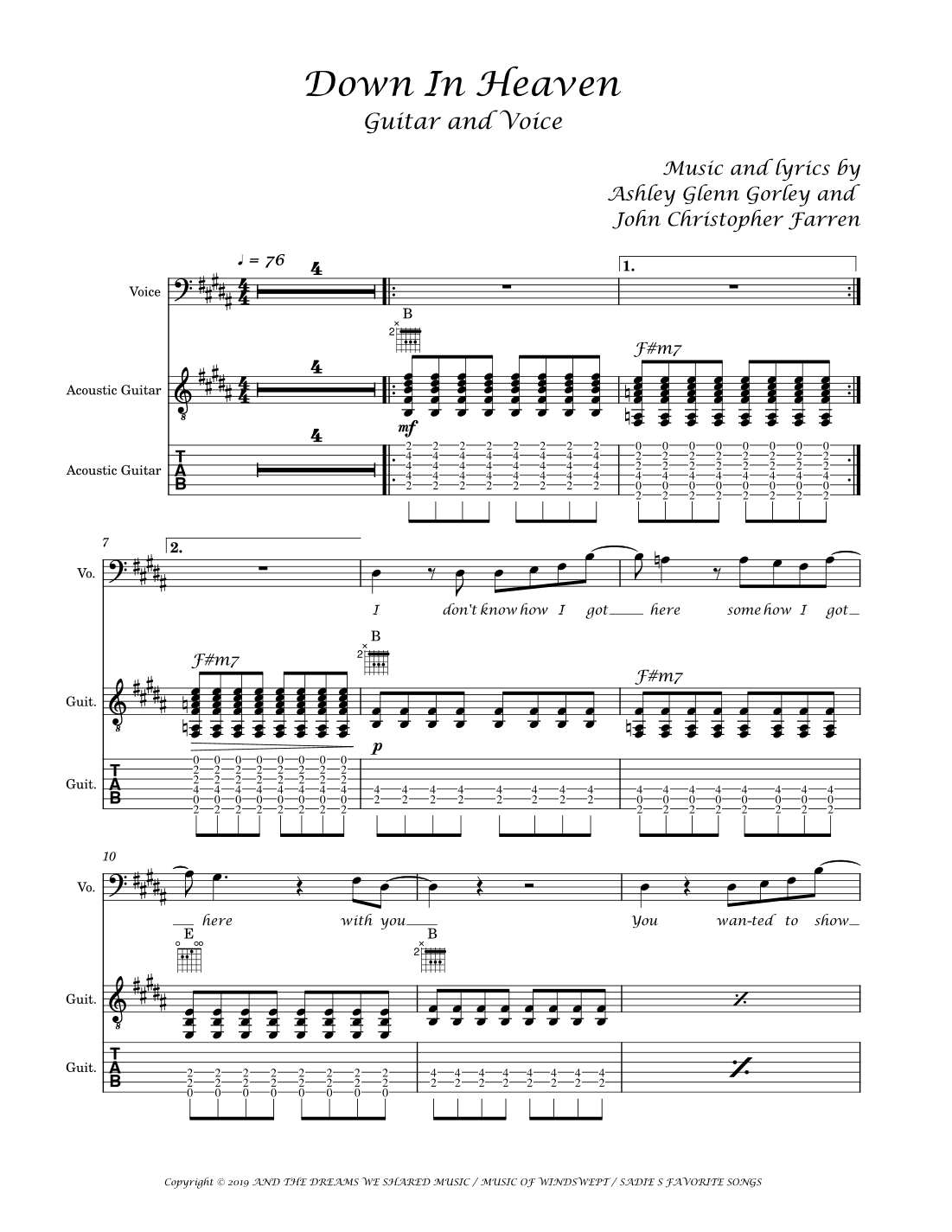Down In Heaven (arr. David Lartey)