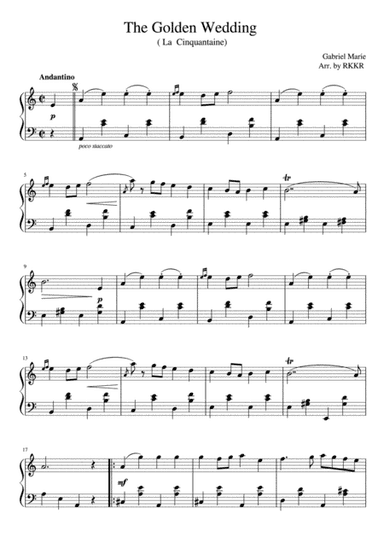 La Cinquantaine (The Golden Wedding) (arr. RKKR)