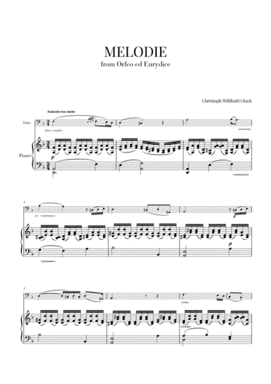 Gluck - Melodie (for Tuba and Piano) (arr. Cadenza Editions)