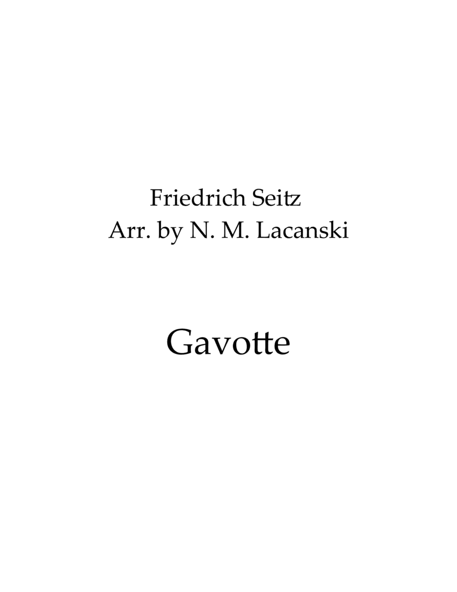 Gavotte (arr. Nick Lacanski)
