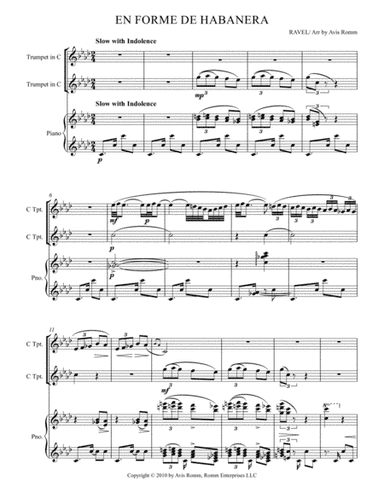 Ravel: Habanera (arr. Avis Romm)
