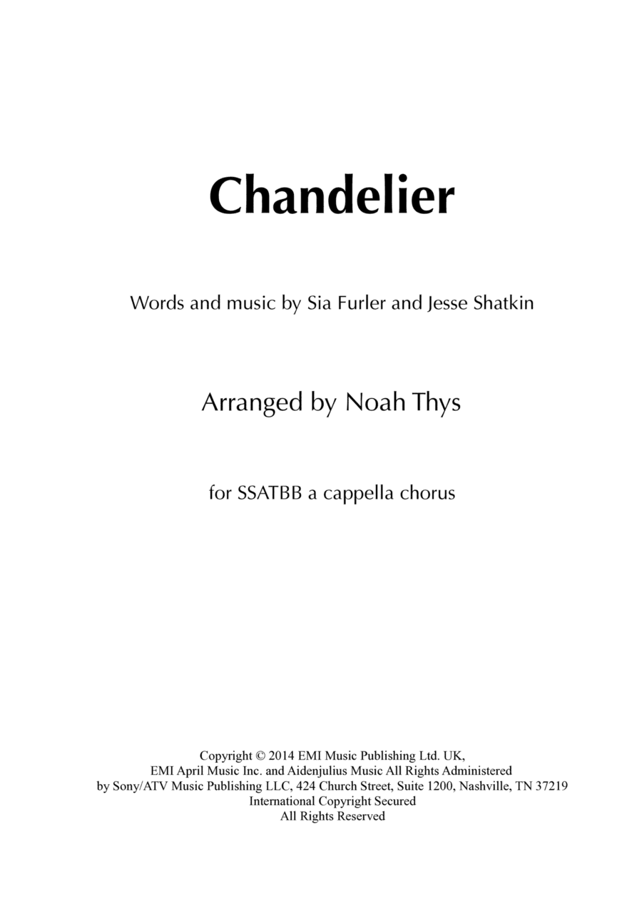 Chandelier (arr. Noah Thys)