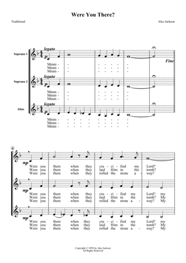 Were You There When They Crucified My Lord? (arr. Alec D Jackson)