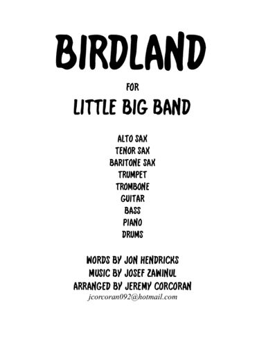 Birdland (arr. Jeremy Corcoran)