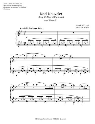 Sing We Now of Christmas (Noel Nouvelet) (arr. Ryan Marvel)