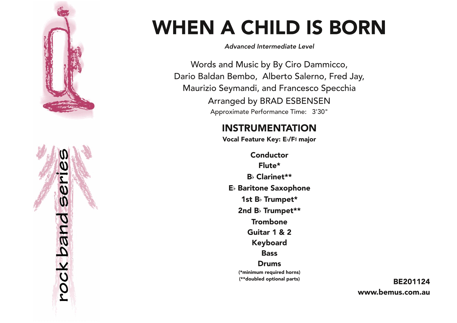When A Child Is Born (arr. Brad Esbensen)