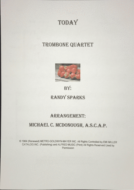 Today (arr. Michael C. McDonough A.S.C.A.P.)