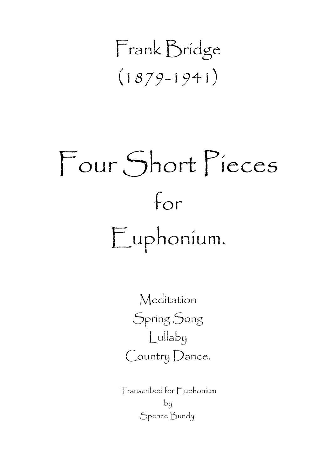 Four Short Pieces (arr. Spence Bundy)