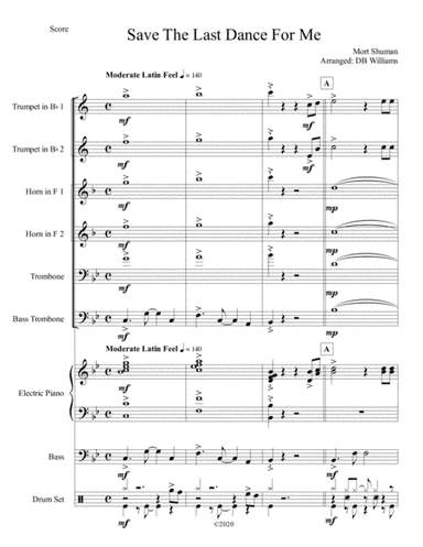 Save The Last Dance For Me (arr. DB Williams)