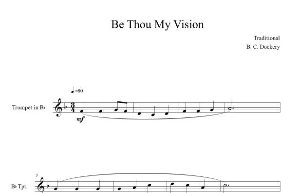 Be Thou My Vision (Trumpet Solo) (arr. B. C. Dockery)