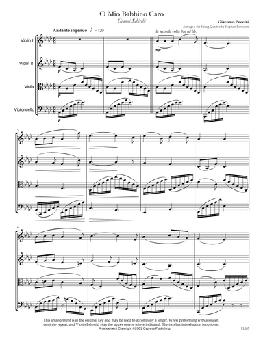 O Mio Babbino Caro (arr. Stephen Levintow)