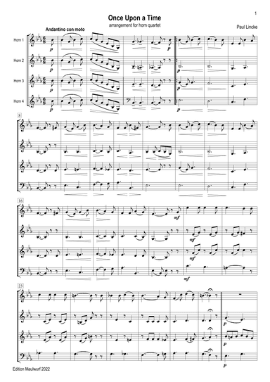 Once Upon A Time (arr. Edition Maulwurf)