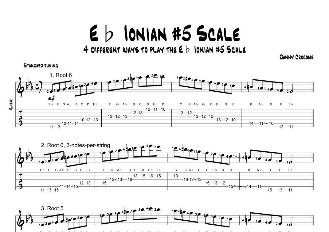 Eb Ionian #5 Scale (4 Ways to Play)