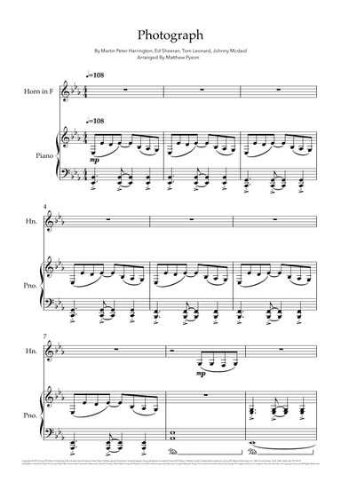 Photograph (arr. Matthew pyeon)