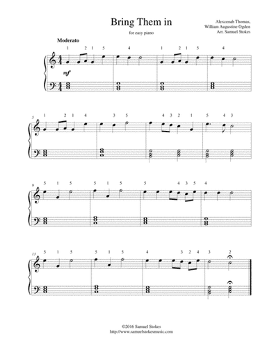 Bring Them In - for easy piano (arr. Samuel Stokes)