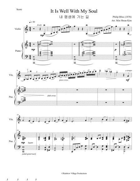 It Is Well (for Violin and Piano) (arr. Min Hwan Kim)