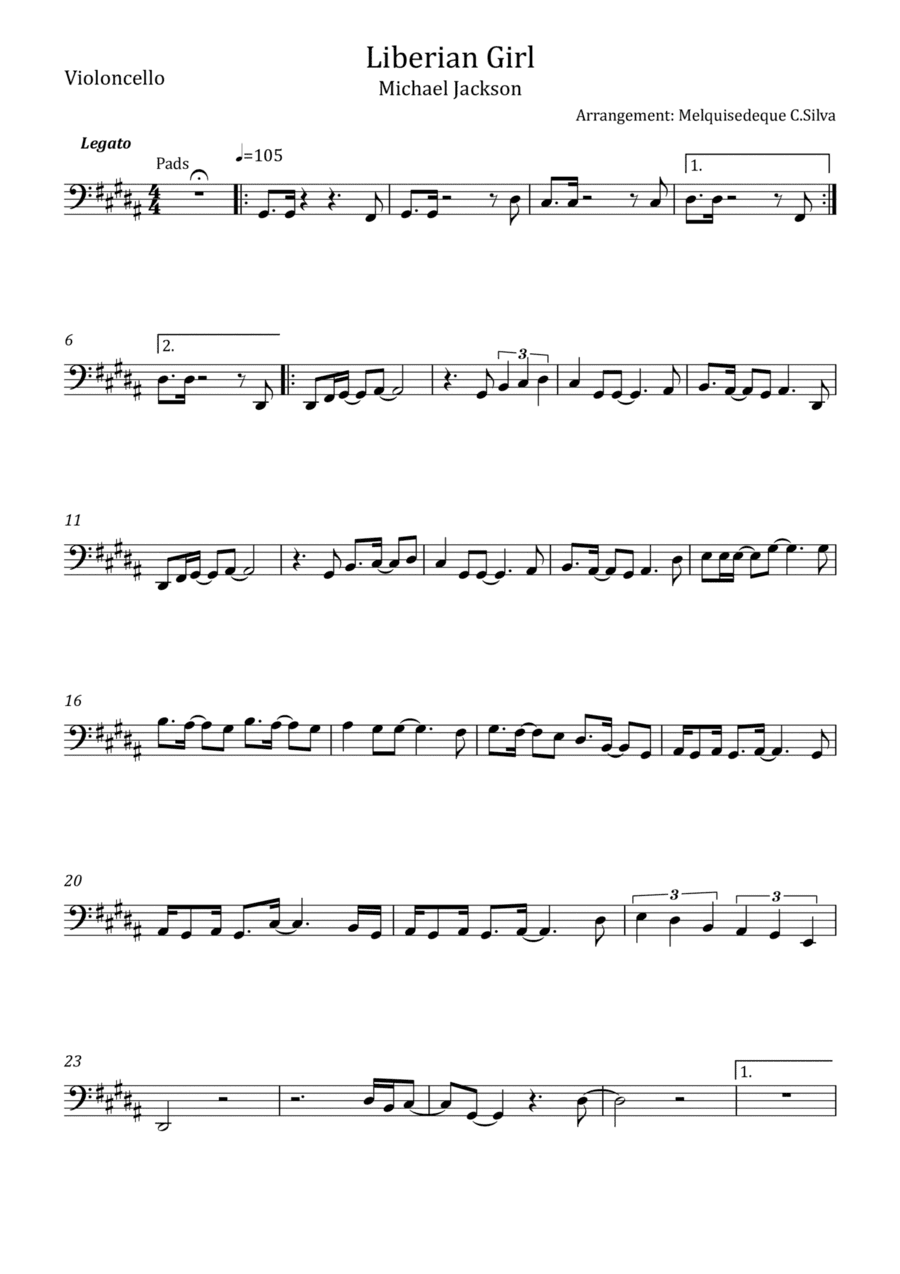 Liberian Girl (arr. Melquisedeque C.Silva)