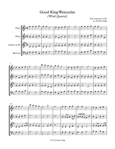 Good King Wenceslas (Wind Quartet) (arr. Jordan Grigg)