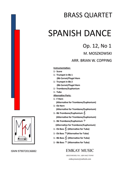 SPANISH DANCE OP 12, NO1 – BRASS  QUARTET (arr. BRIAN W. COPPING)