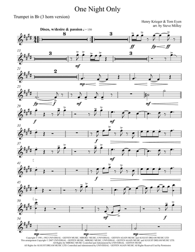 One Night Only (arr. Steve Milloy)