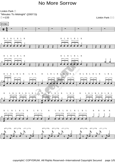 No More Sorrow (arr. COPYDRUM)