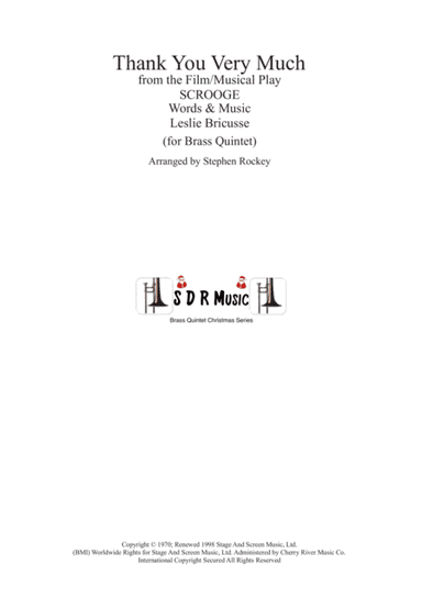 Thank You Very Much (arr. Arranged by Stephen Rockey)