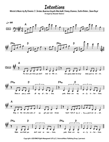Intentions (arr. Alexander Badiarov)