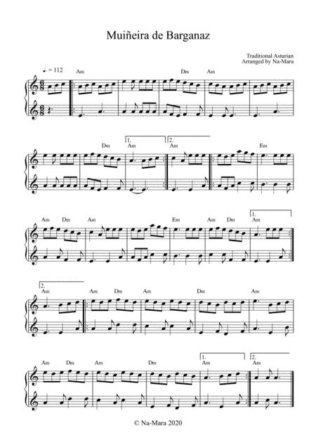 Muiñeira de Barganaz -  Arranged by Na-Mara (arr. Na-Mara)