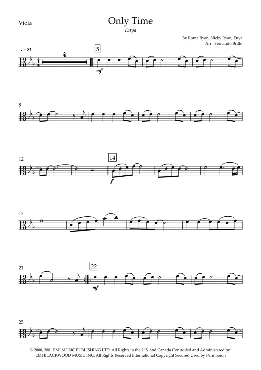 Only Time (arr. Fernando Britto)