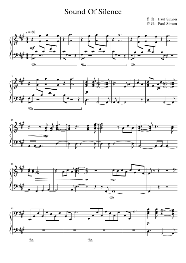 The Sound Of Silence (arr. Simon & Garfunkel)