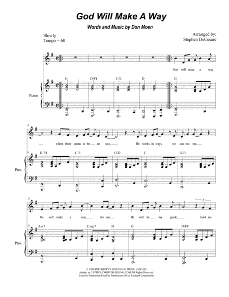 God Will Make A Way (arr. Stephen DeCesare)
