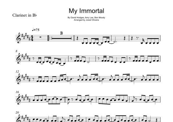 My Immortal (arr. Josiel Oliveira)